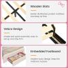 imageVIAGDO Twin Bed Frames with LED Lights and Storage Drawer Upholstered Bed Frame Twin Size with Height Adjustable Butterfly Headboard Type C and USB Charging Ports No Box Spring Needed PinkWhite