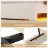 image:imageVIAGDO Full Size Bed Frame with LED and Charging StationStorage Headboard amp 2 Storage DrawersPrincess Upholstered Bed with Crystal Button amp CrownVelvet Platform Bed for GirlsPinkWhite