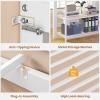 image:imageVIAGDO Full Size Loft Bed with LShaped Desk 5 Storage Drawers Charging Station and LED Lights Metal Loft Bed with Open Shelves Clothes Hanging Rail Safety GuardrailampLadder SpaceSaving WhiteWhite