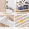 image:imageVIAGDO Loft Bed Full Size with LShaped Desk 5 Storage Drawers Charging Station and LED Lights Metal Loft Bed with Open Shelves Clothes Hanging Rail Safety GuardrailampLadder SpaceSaving WhiteWhite