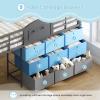 image:imageVIAGDO Low Loft Bed Full Size with 9 Storage Drawers and LED Lights Metal Full Size Loft Bed with Stairway Shelf Storage Low Loft Bed with Safety Guardrail and UnderBed Hideaway for Kids GreyGrey