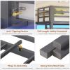 image:imageVIAGDO Low Loft Bed Twin Size with 9 Storage Drawers Bookcase and LED Lights Metal Kids Loft Bed with Wide Staircase Open Shelves and Safety Guardrail Twin Loft Bed with UnderBed Playhouse WhiteGrey