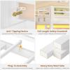 image:imageVIAGDO Low Loft Bed Twin Size with 9 Storage Drawers Bookcase and LED Lights Metal Kids Loft Bed with Wide Staircase Open Shelves and Safety Guardrail Twin Loft Bed with UnderBed Playhouse WhiteWhite