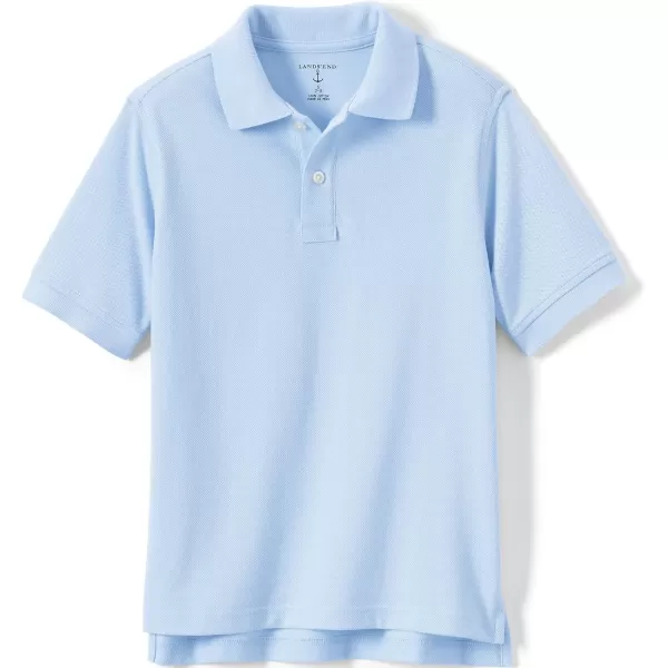 Lands End School Uniform Kids Short Sleeve Mesh Polo ShirtBlue