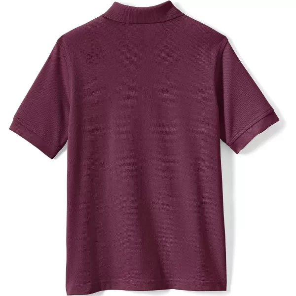 Lands End School Uniform Kids Short Sleeve Mesh Polo ShirtBurgundy