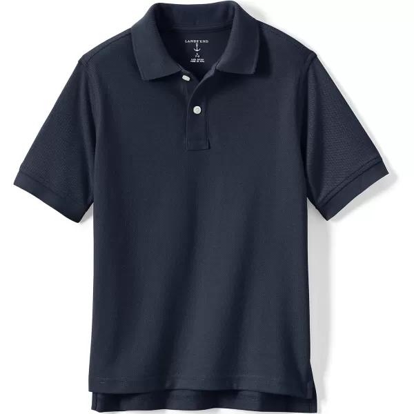 Lands End School Uniform Kids Short Sleeve Mesh Polo ShirtClassic Navy