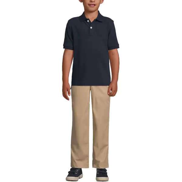 Lands End School Uniform Kids Short Sleeve Mesh Polo ShirtClassic Navy