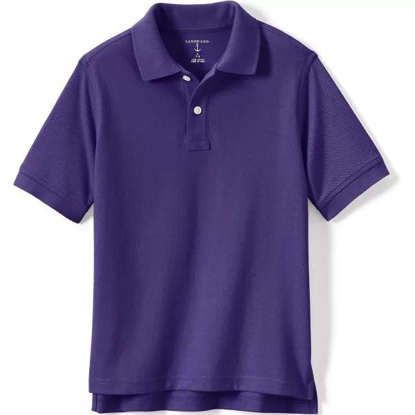 Lands End School Uniform Kids Short Sleeve Mesh Polo ShirtDeep Purple