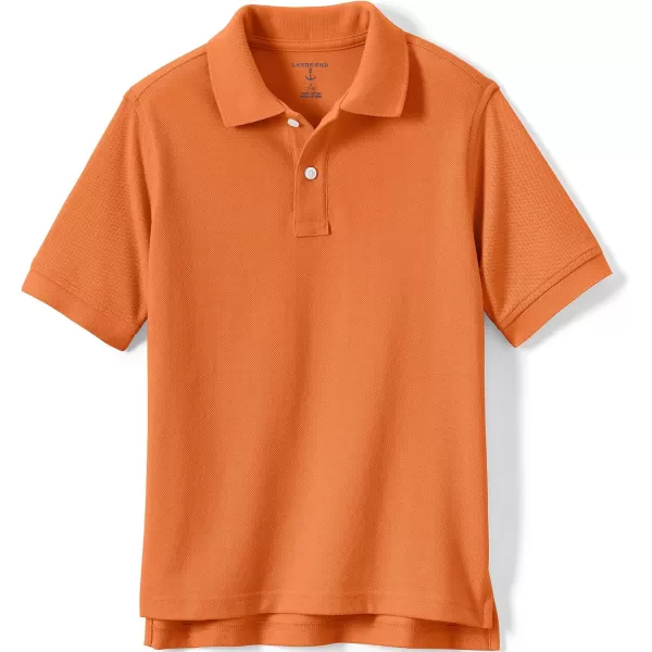 Lands End School Uniform Kids Short Sleeve Mesh Polo ShirtOrange Spice