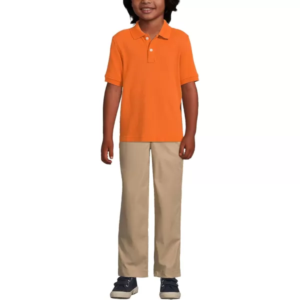 Lands End School Uniform Kids Short Sleeve Mesh Polo ShirtOrange Spice