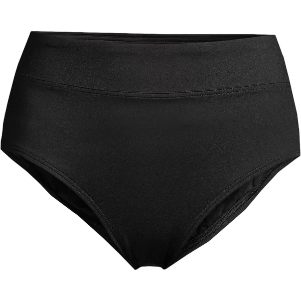 Lands End Womens Tummy Control High Waisted Bikini BottomsBlack