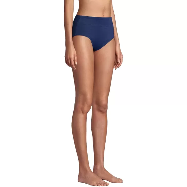 Lands End Womens Tummy Control High Waisted Bikini BottomsDeep Sea Navy