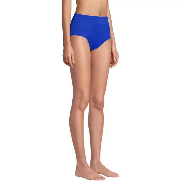 Lands End Womens Tummy Control High Waisted Bikini BottomsElectric Blue