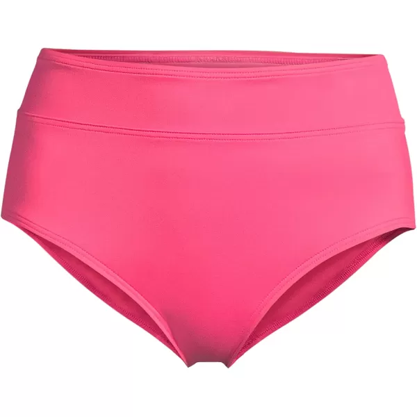 Lands End Womens Tummy Control High Waisted Bikini BottomsHot Pink