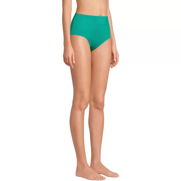 Lands End Womens Tummy Control High Waisted Bikini BottomsIsland Emerald