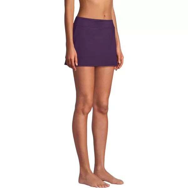 Lands End Womens Tummy Control Skirt Swim BottomsBlackberry