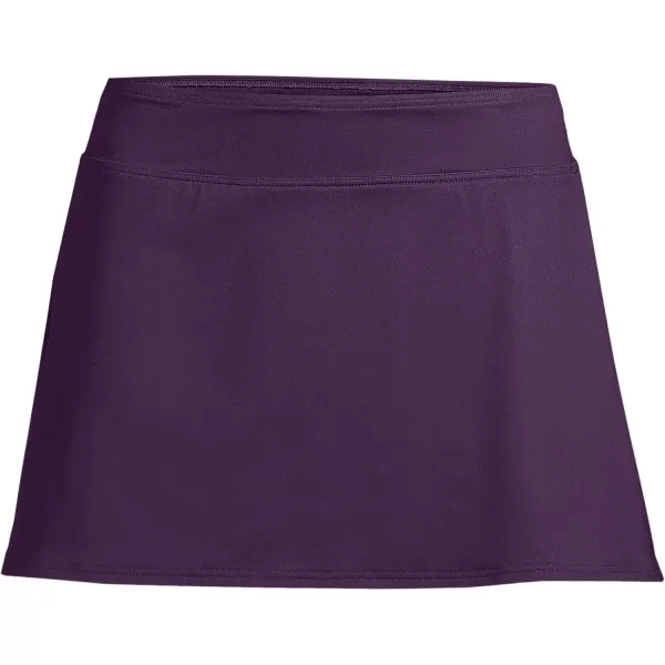 Lands End Womens Tummy Control Skirt Swim BottomsBlackberry