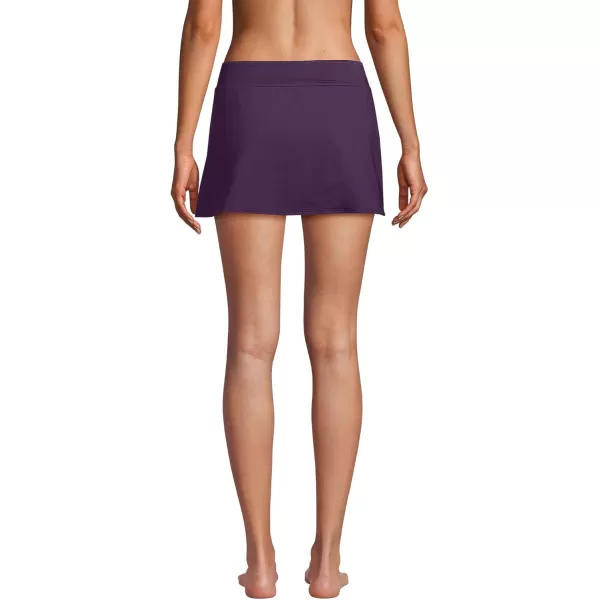 Lands End Womens Tummy Control Skirt Swim BottomsBlackberry