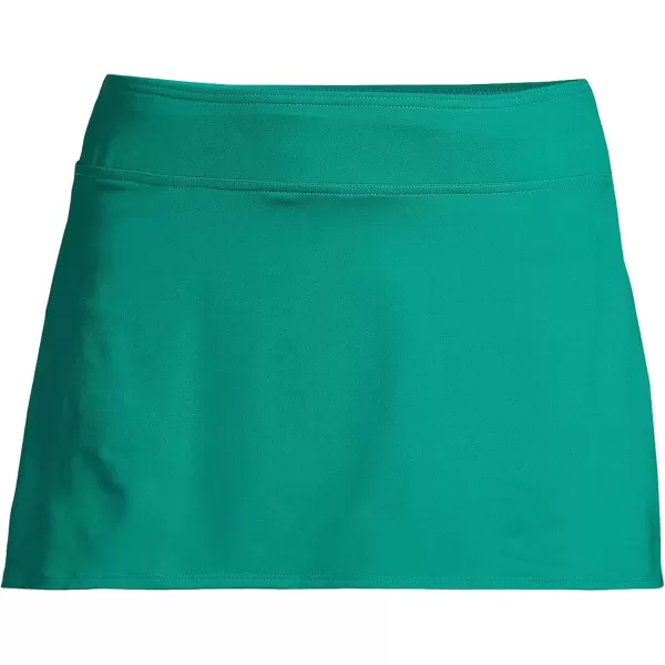 Lands End Womens Tummy Control Skirt Swim BottomsIsland Emerald