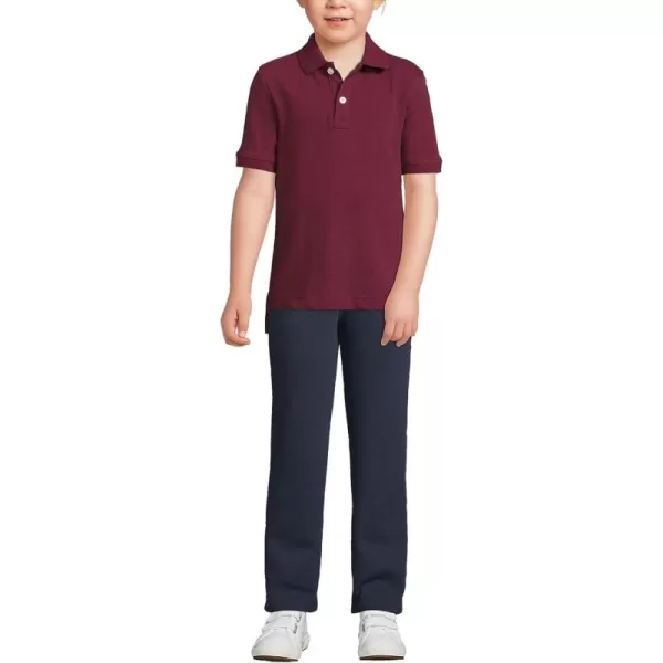 Lands End School Uniform Kids Short Sleeve Mesh Polo ShirtBurgundy