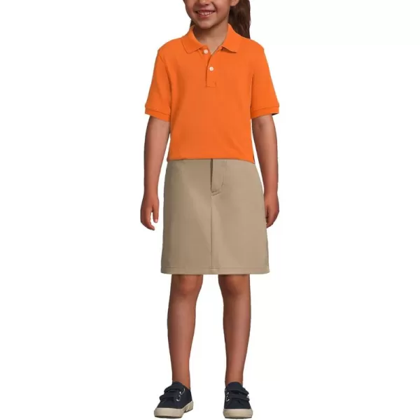 Lands End School Uniform Kids Short Sleeve Mesh Polo ShirtOrange Spice