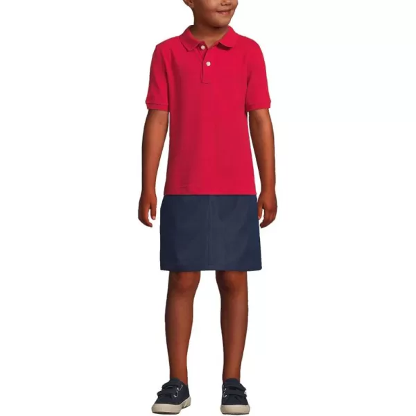 Lands End School Uniform Kids Short Sleeve Mesh Polo ShirtRed