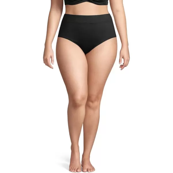 Lands End Womens Tummy Control High Waisted Bikini BottomsBlack