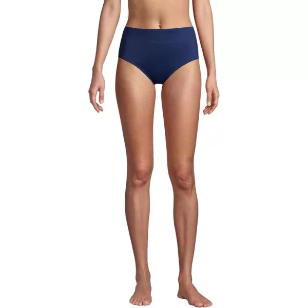 Lands End Womens Tummy Control High Waisted Bikini BottomsDeep Sea Navy