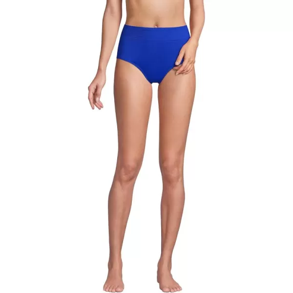 Lands End Womens Tummy Control High Waisted Bikini BottomsElectric Blue