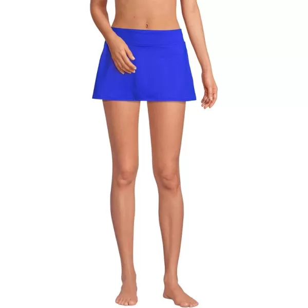 Lands End Womens Tummy Control Skirt Swim BottomsElectric Blue