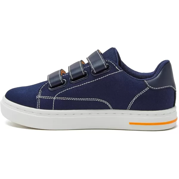 Lands End Boys and Girls Sneakers No Tie Casual Tennis Shoes for Boys and Girls Size 510 Toddler Little and Big Kids 11 to 7 Blue or White with Hook and Loop StrapsDeep Sea Navy