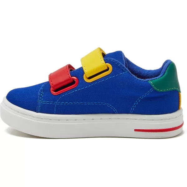 Lands End Boys and Girls Sneakers No Tie Casual Tennis Shoes for Boys and Girls Size 510 Toddler Little and Big Kids 11 to 7 Blue or White with Hook and Loop StrapsElectric Blue