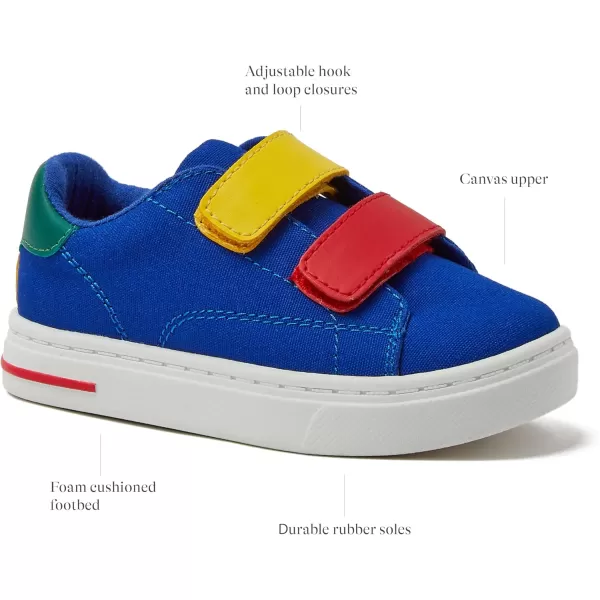 Lands End Boys and Girls Sneakers No Tie Casual Tennis Shoes for Boys and Girls Size 510 Toddler Little and Big Kids 11 to 7 Blue or White with Hook and Loop StrapsElectric Blue