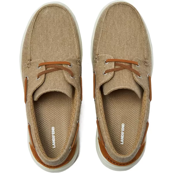 Lands End Canvas Boat Shoes Men Deck Shoes Mens Boat Shoes Slip Ons  Navy Blue Tan Brown or Grey Mens Casual Shoes Size 813Desert Tan