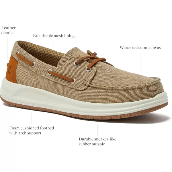 Lands End Canvas Boat Shoes Men Deck Shoes Mens Boat Shoes Slip Ons  Navy Blue Tan Brown or Grey Mens Casual Shoes Size 813Desert Tan