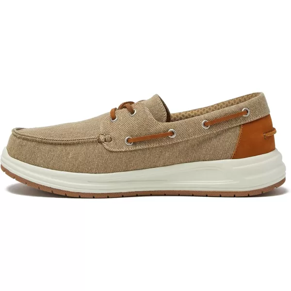 Lands End Canvas Boat Shoes Men Deck Shoes Mens Boat Shoes Slip Ons  Navy Blue Tan Brown or Grey Mens Casual Shoes Size 813Desert Tan