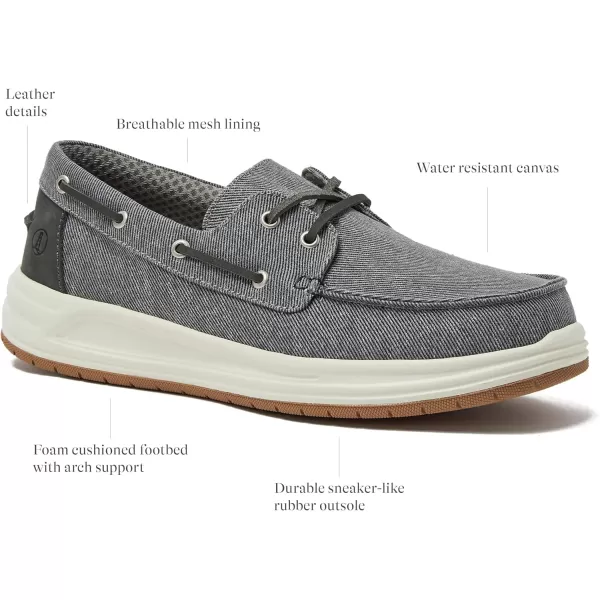 Lands End Canvas Boat Shoes Men Deck Shoes Mens Boat Shoes Slip Ons  Navy Blue Tan Brown or Grey Mens Casual Shoes Size 813Light Graphite