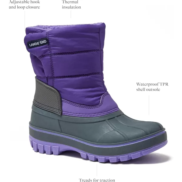 Lands End Flurry Max Waterproof Kids Snow Boots Girls Boys Toddlers  Insulated Warm Fleece Lined Girls Boys ampamp Toddler Winter Boots Size 10 to 7 Snow Boots for Kids Girls and Boys Winter BootsViolet Tulip Purple