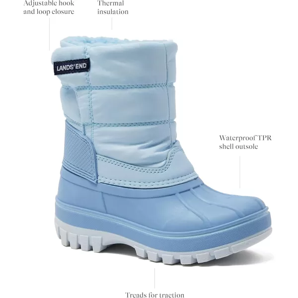 Lands End Flurry Max Waterproof Kids Snow Boots Girls Boys Toddlers  Insulated Warm Fleece Lined Girls Boys ampamp Toddler Winter Boots Size 10 to 7 Snow Boots for Kids Girls and Boys Winter BootsLight Blue