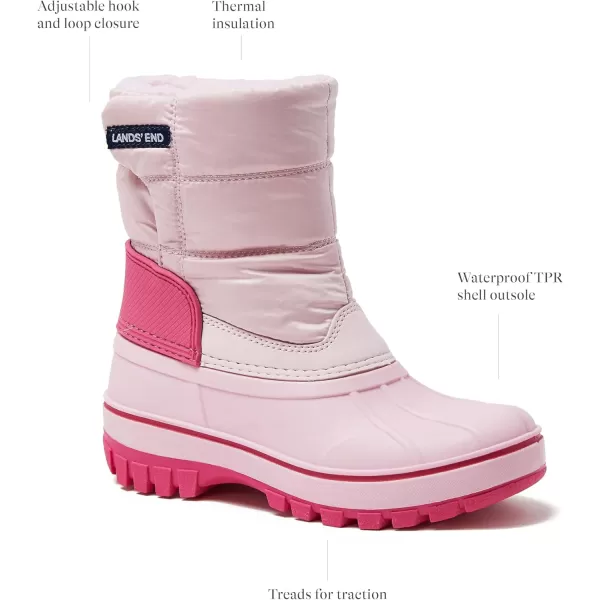 Lands End Flurry Max Waterproof Kids Snow Boots Girls Boys Toddlers  Insulated Warm Fleece Lined Girls Boys ampamp Toddler Winter Boots Size 10 to 7 Snow Boots for Kids Girls and Boys Winter BootsCotton Candy Pink