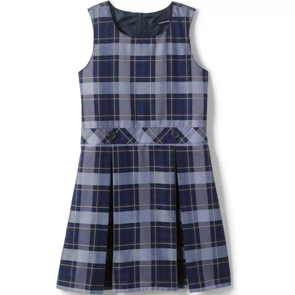 Lands End Girls Uniform Plaid JumperClassic Navy Plaid