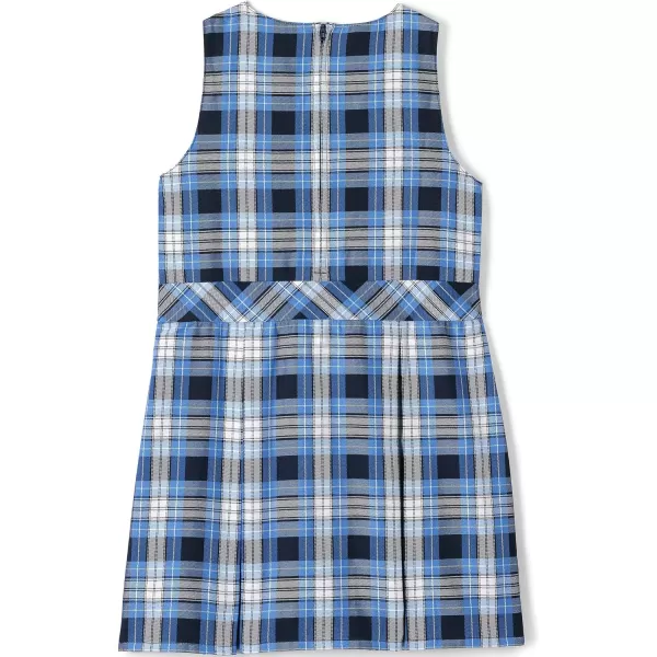 Lands End Girls Uniform Plaid JumperClear Blue Plaid