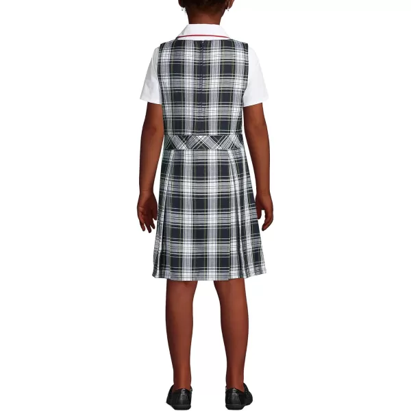 Lands End Girls Uniform Plaid JumperWhite Plaid