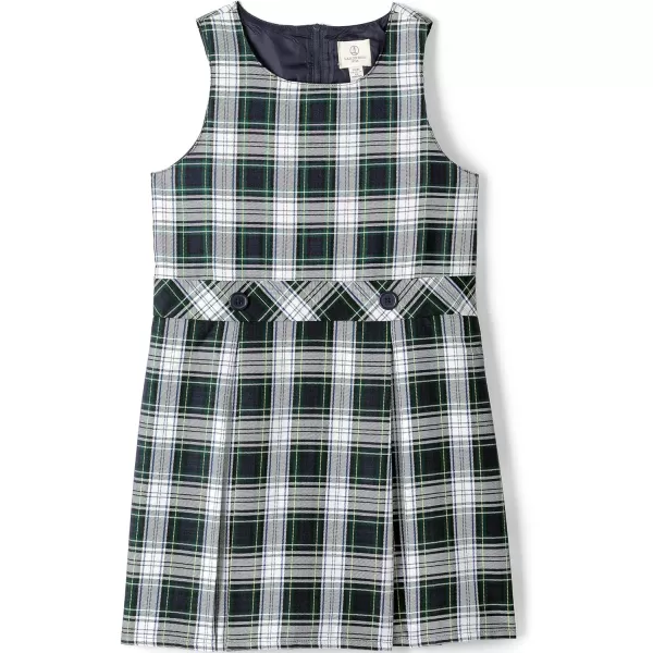 Lands End Girls Uniform Plaid JumperWhite Plaid