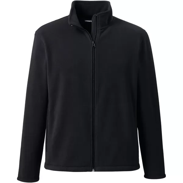 Lands End Mens FullZip MidWeight Fleece JacketBlack