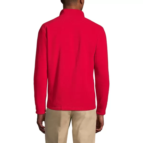 Lands End Mens FullZip MidWeight Fleece JacketRed