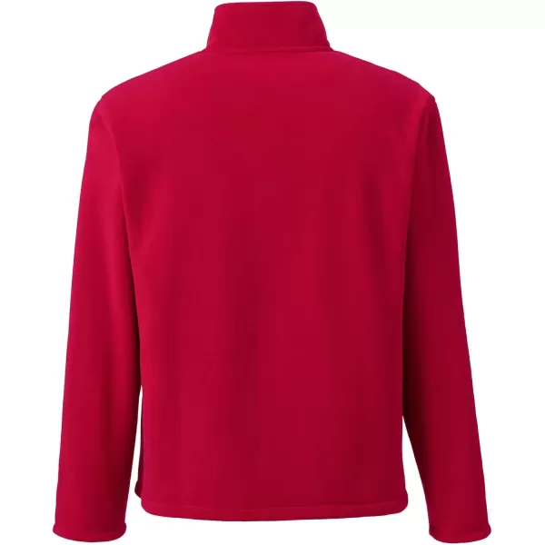 Lands End Mens FullZip MidWeight Fleece JacketRed