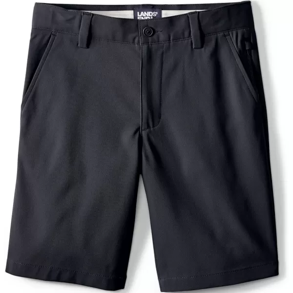 Lands End School Uniform Boys Active Chino ShortsBlack