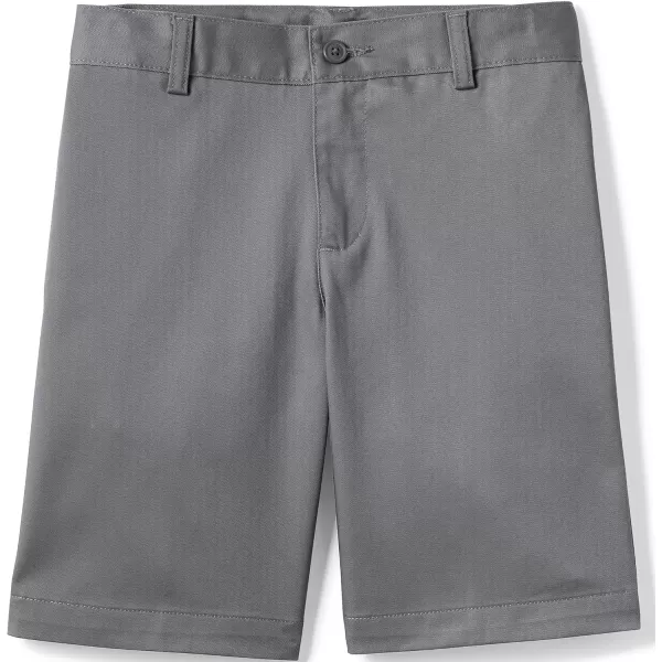 Lands End School Uniform Boys Plain Front Blend Chino ShortsArctic Gray