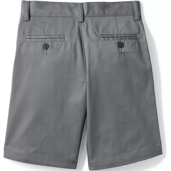 Lands End School Uniform Boys Plain Front Blend Chino ShortsArctic Gray